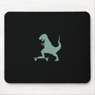 Alfombrilla De Ratón T-rex En Un Monopatín Grunge Dinosaurio En Monopat