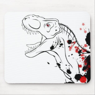 Alfombrilla De Ratón T-Rex (rojo y negro)