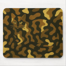 Alfombrilla De Ratón Tabby Cat Camouflage Art