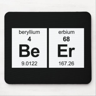 Alfombrilla De Ratón Tabla periódica de la cerveza