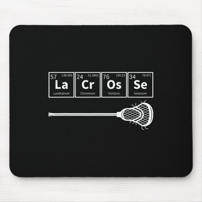 Alfombrilla De Ratón Tabla Periódica De Los Elementos Lacrosse Deportes (Frente)