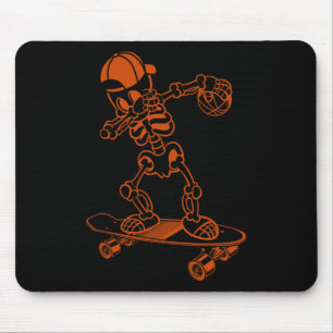 Alfombrilla De Ratón Tablas de skate esqueleto gorra truco genial Ollie