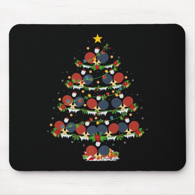 Alfombrilla De Ratón Table Tennis Christmas Tree Lights Srts Player Xma (Frente)