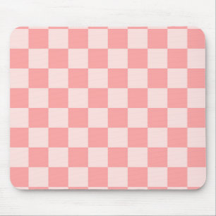 Alfombrilla De Ratón Tablero de cheques rosa