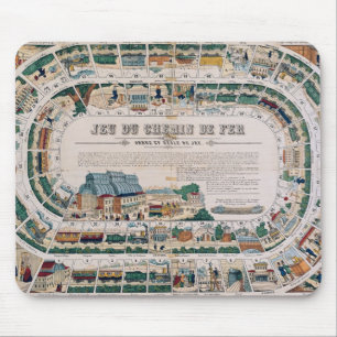Alfombrilla De Ratón Tablero para un juego ferroviario, 1850