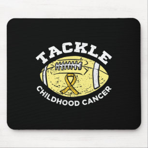 Alfombrilla De Ratón Tackle de fútbol Conciencia del cáncer infantil We