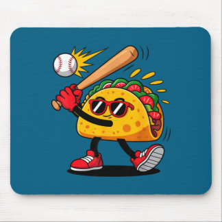 Alfombrilla De Ratón Taco béisbol mexicano cinco de mayo hombres niños
