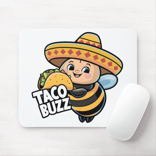 Alfombrilla De Ratón Taco Buzz Abejorro (Con ratón)