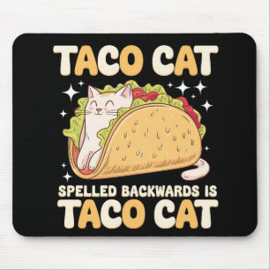 Alfombrilla De Ratón Tacocat deletreado al revés Taco Cat Mexicano