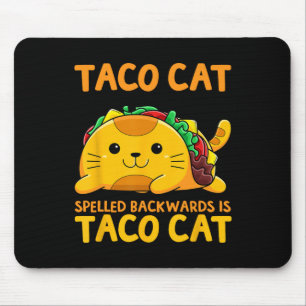 Alfombrilla De Ratón Tacocat lanza hacia atrás Taco Cat Cinco De Cinco