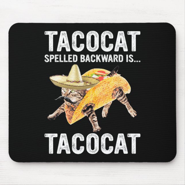 Alfombrilla De Ratón Tacocat Spelled Backward Es... Tacocat Para Tacosa (Frente)