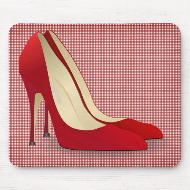 Alfombrilla De Ratón tacones altos rojos (Frente)