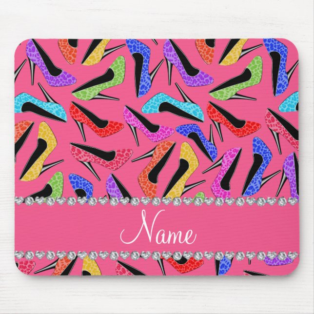 Alfombrilla De Ratón Tacones altos rosados conocidos personalizados del (Frente)