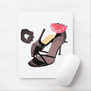 Alfombrilla De Ratón Tacones Negros Elegantes y Arte de Clavel – Femeni