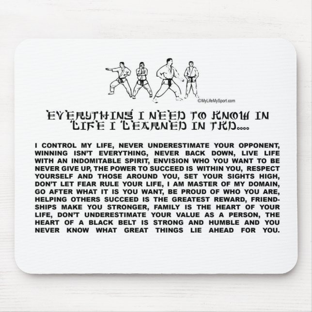 ALFOMBRILLA DE RATÓN TAEKWONDO (Frente)