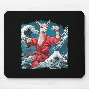 Alfombrilla De Ratón Taekwondo Alpaca Olas Kickboxing Judo Mma Alpaca