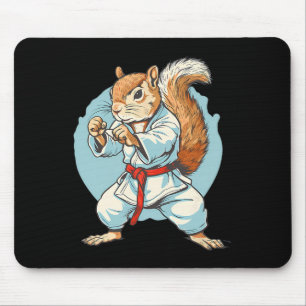 Alfombrilla De Ratón Taekwondo Ardilla Kung Fu Kickboxing Karate Marcia
