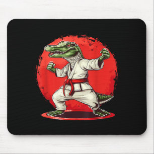 Alfombrilla De Ratón Taekwondo Crocodile Kickboxing Animal Jiu-Jitsu