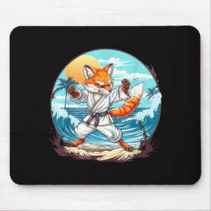 Alfombrilla De Ratón Taekwondo Fox Kickboxing Animall Jiu-Jitsu Kung Fu