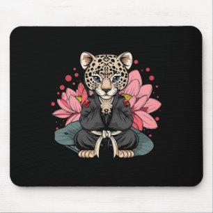 Alfombrilla De Ratón Taekwondo Leopardo Kickboxing Animall Jiu-jitsu Ku
