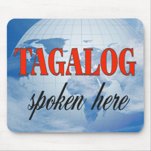Alfombrilla De Ratón Tagalog hablado aquí tierra nublada