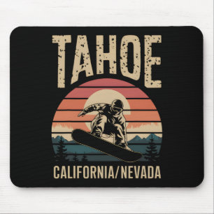 Alfombrilla De Ratón Tahoe California Snowboard Vintage Snowboard Mo