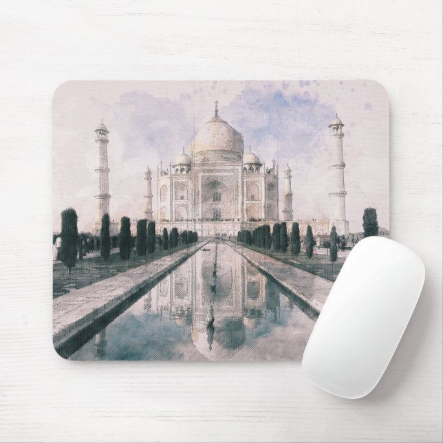 Alfombrilla De Ratón Taj Mahal, India (Con ratón)