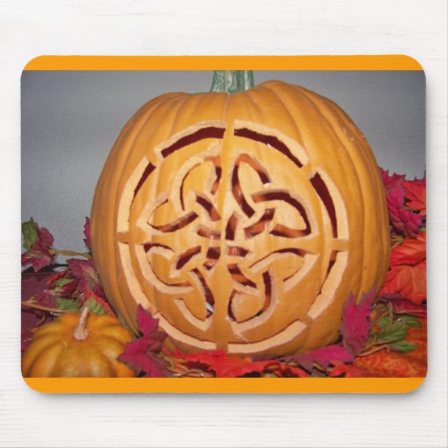 Alfombrilla De Ratón Talla céltica de la calabaza (Frente)