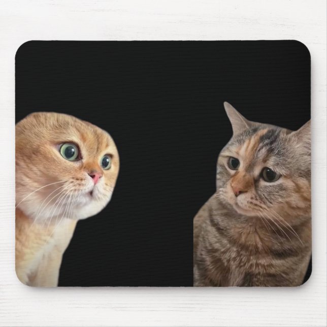 Alfombrilla De Ratón Tallando gatos Meme Mouse Pad (Frente)