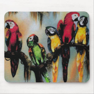 Alfombrilla De Ratón Tallando loros ~ Mousepad