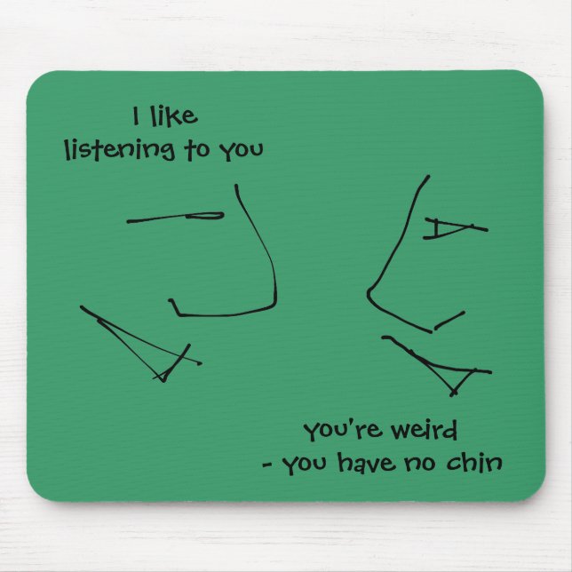 Alfombrilla De Ratón Tallas - humor extraño y divertido bizarro (Frente)