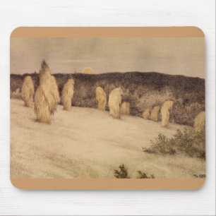 Alfombrilla De Ratón Tallos del grano en claro de luna