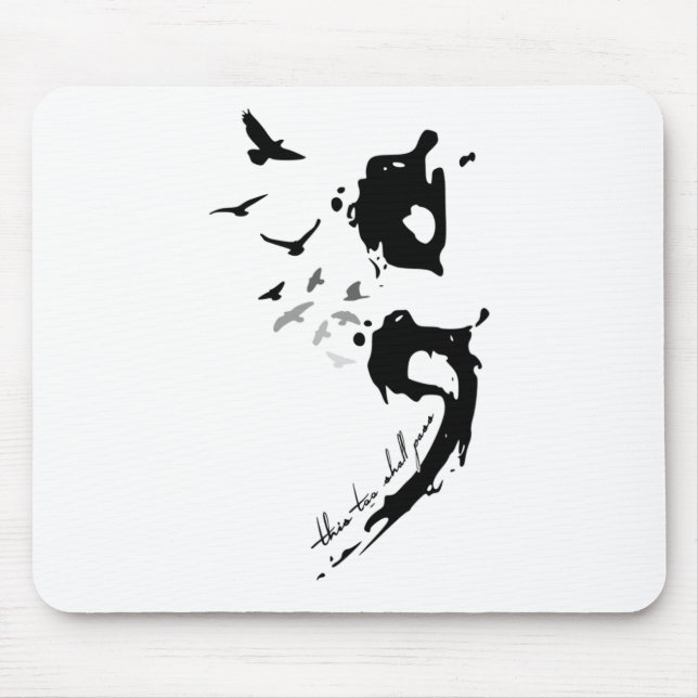 Alfombrilla De Ratón También P Problemas De Salud Mental Semicolón (Frente)