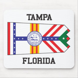 Alfombrilla De Ratón Tampa, Florida Bandera de los Estados Unidos