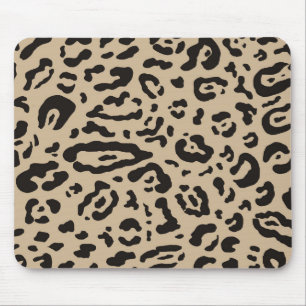 Alfombrilla De Ratón Tan Marrón y Negro Estampado de Guepardo Leopardo 