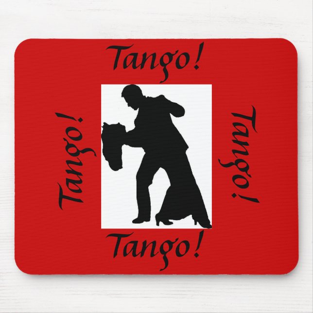 Alfombrilla De Ratón ¡Tango! Baile de salón Pareja Mousepad - Rojo (Frente)