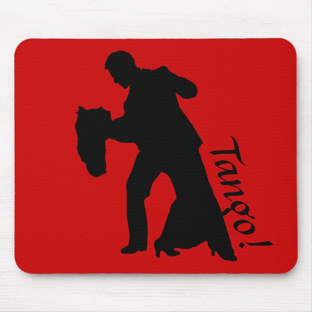 Alfombrilla De Ratón ¡Tango! Ballroom Dance Couple Silhouette (Frente)
