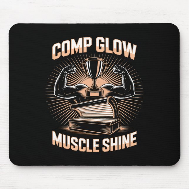 Alfombrilla De Ratón Tanning Bed Comp Glow Fitness Buffs Atletas Hombre (Frente)