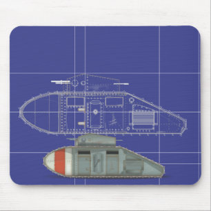 Alfombrilla De Ratón Tanque Mark 1 británico