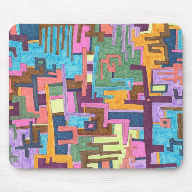 Alfombrilla De Ratón tantos caminos, Abstract Mousepad (Frente)