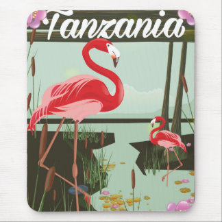 Alfombrilla De Ratón Tanzania - Lago Natron - Cartel de viaje de flamen