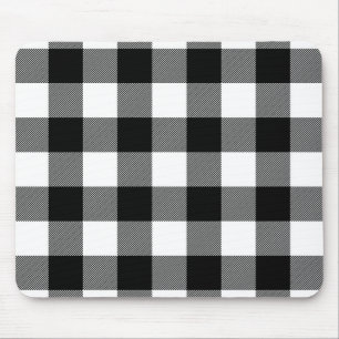 Alfombrilla De Ratón Tapado de búfalo negro y blanco