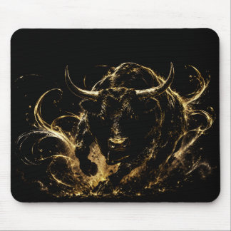Alfombrilla De Ratón Tapis de Souris Élégant Taureau de Feu
