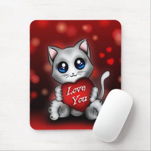 Alfombrilla De Ratón Tapis De Souris Le chaton t'aime