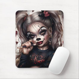 Alfombrilla De Ratón Tapis Sourie Woman with Clown Makeup 2