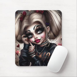 Alfombrilla De Ratón Tapis Sourie Woman with Clown Makeup 3