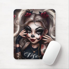 Alfombrilla De Ratón Tapis Sourie Woman with Clown Makeup 4