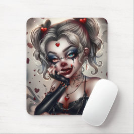 Alfombrilla De Ratón Tapis Sourie Woman with Clown Makeup 9