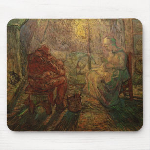 Alfombrilla De Ratón Tarde - El vigilante de Vincent van Gogh