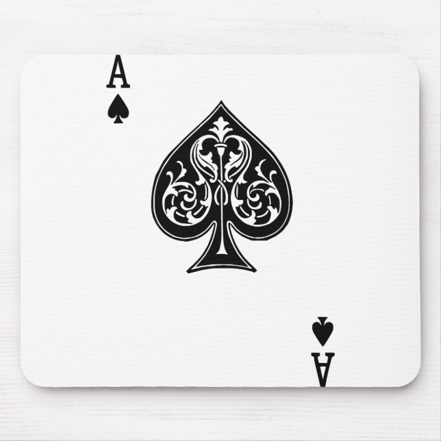 Alfombrilla De Ratón Tarjeta Ace de Poker (Frente)